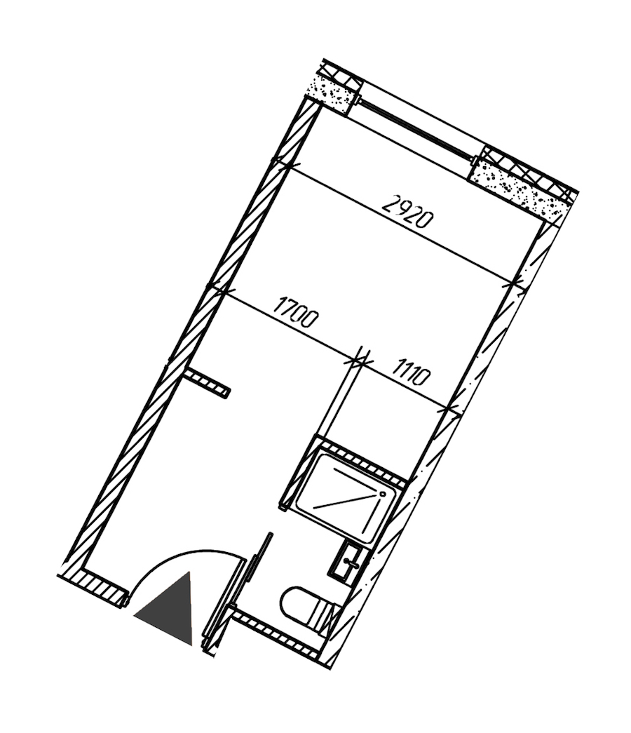 Квартира студия 16.7 м², 26/26 эт., Комплекс апартаментов «cOASIS VERTICAL»